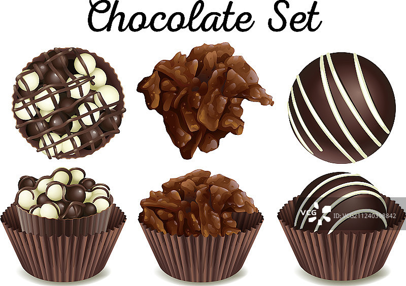 棕色杯装巧克力图片素材