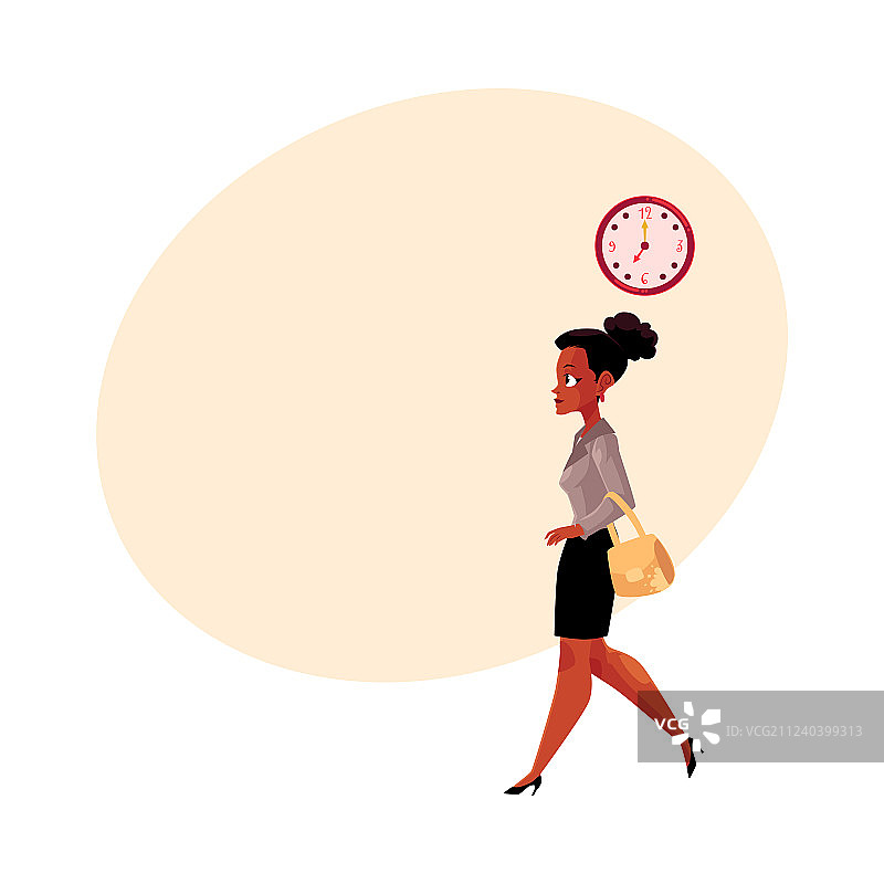 准备外出的非裔美国女商人图片素材