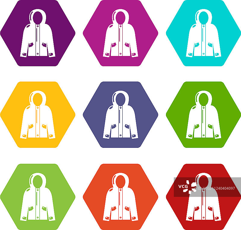 连帽夹克图标合集9图片素材