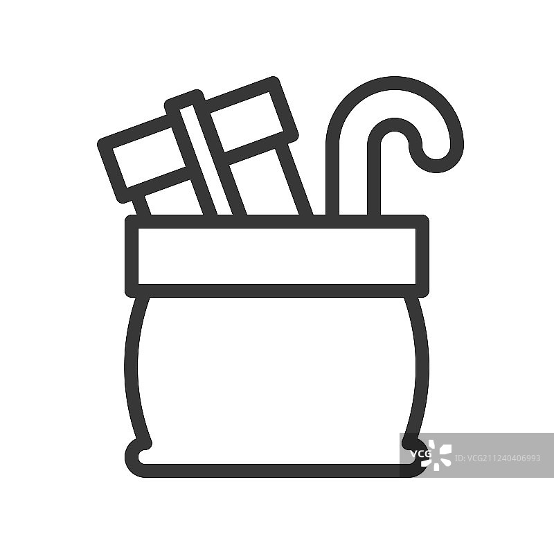 圣诞老人礼品袋可爱圣诞和冬季相关图片素材