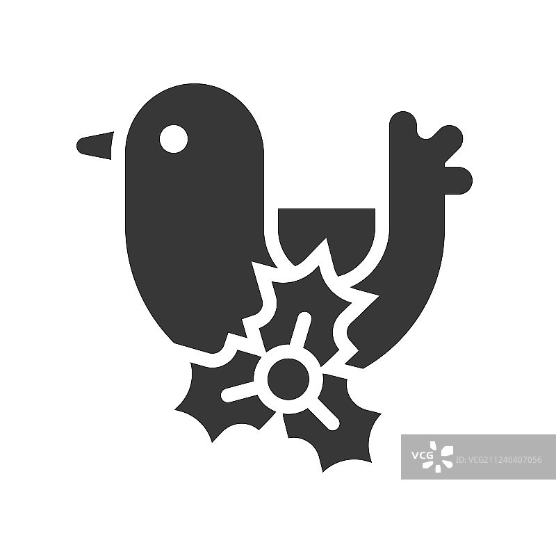 小鸟与槲寄生圣诞冬季素材图片素材