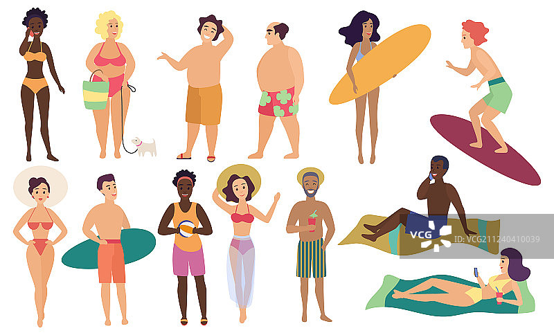 海洋海滩夏季活动人物图片素材