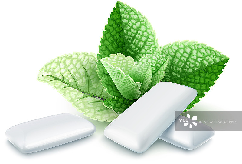 薄荷泡泡糖片图片素材