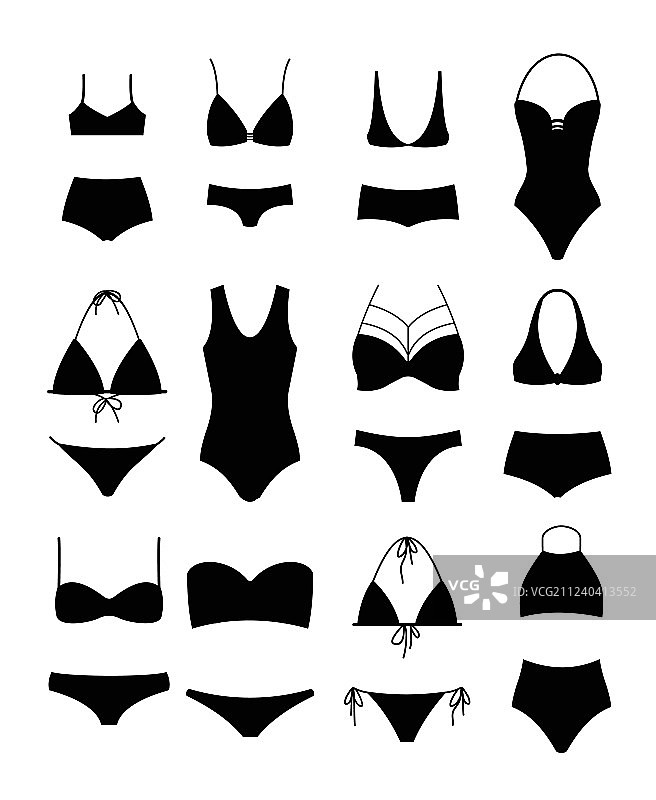 现代剪影合集图片素材