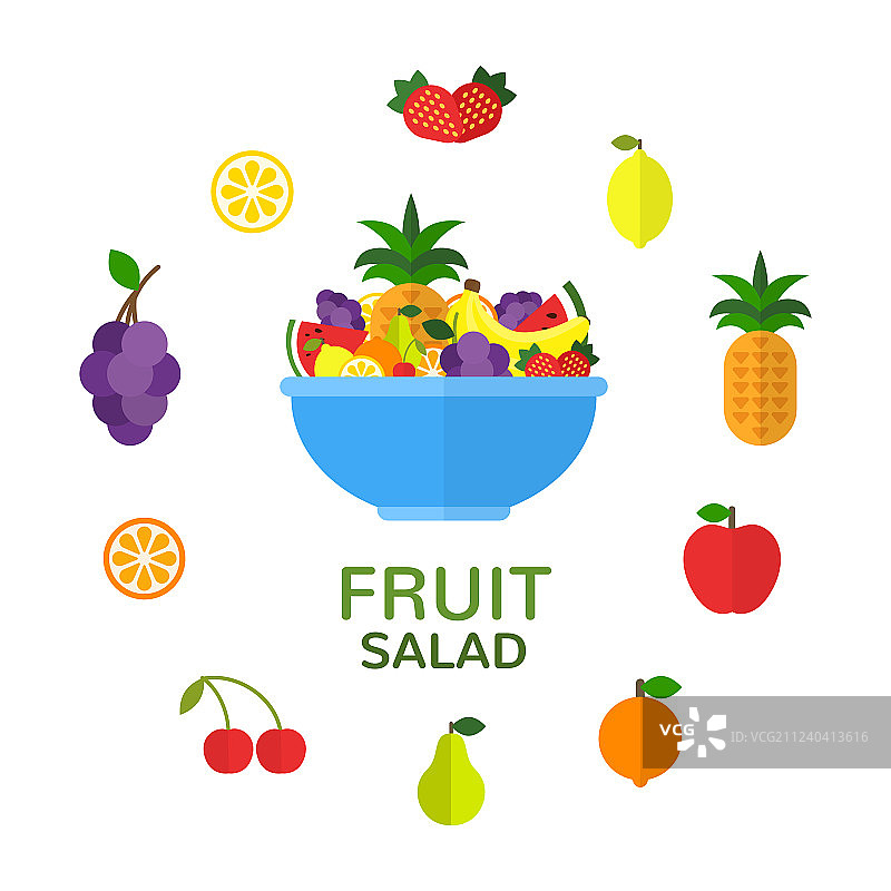 水果碗天然食品概念图片素材