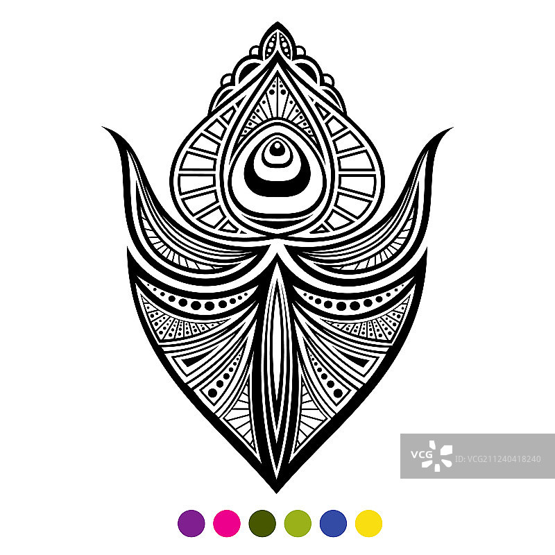 黑白孔雀鸟羽毛图片素材