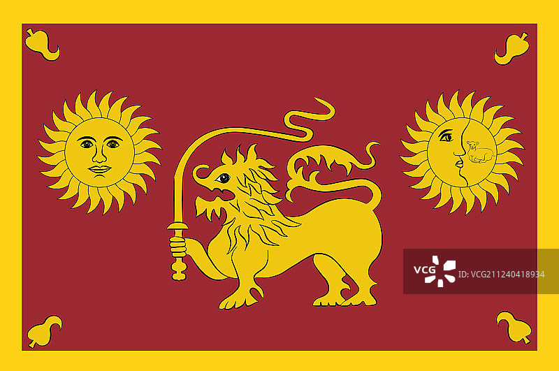 斯里兰卡萨伯勒格穆沃省旗帜图片素材