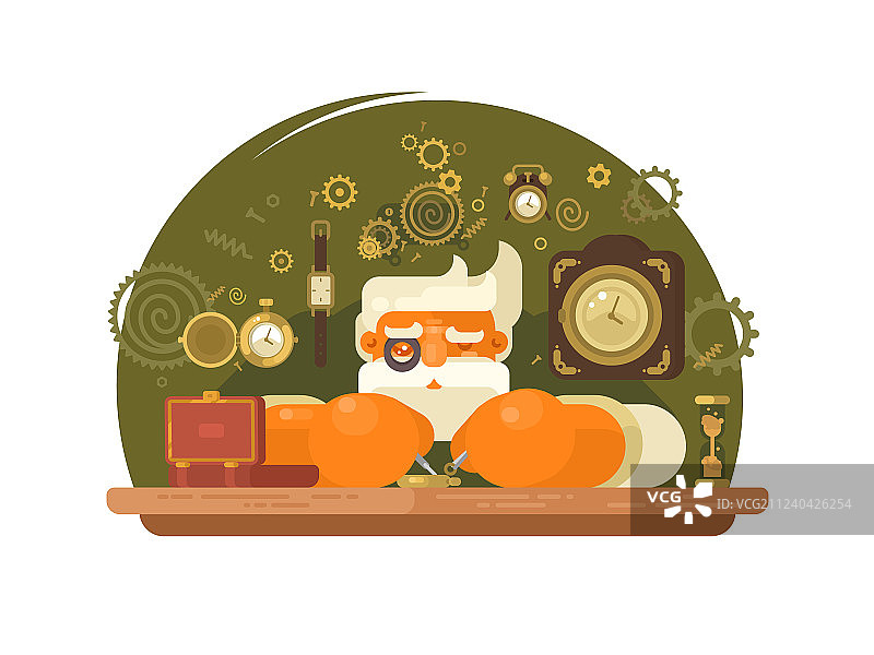 钟表匠正在修理机械腕表图片素材