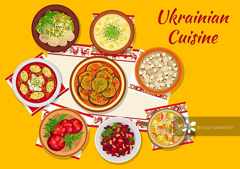 乌克兰美食民族菜肴标志图片素材