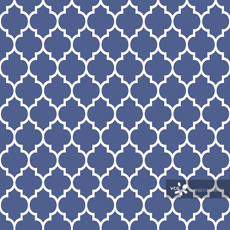 蓝白色阿拉伯风格几何图案图片素材