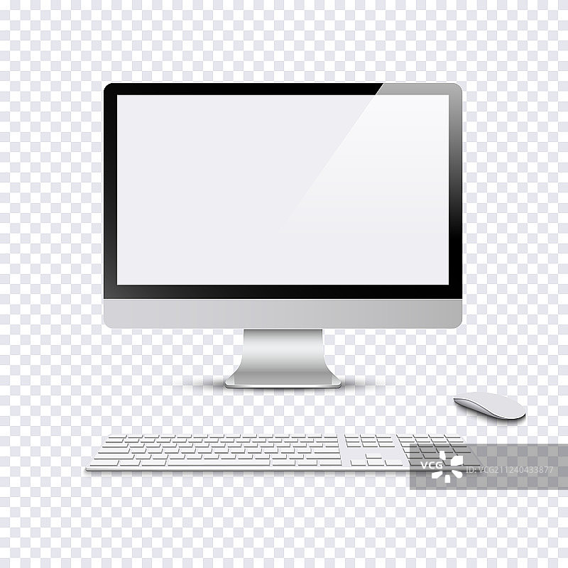现代显示器、键盘和电脑鼠标图片素材