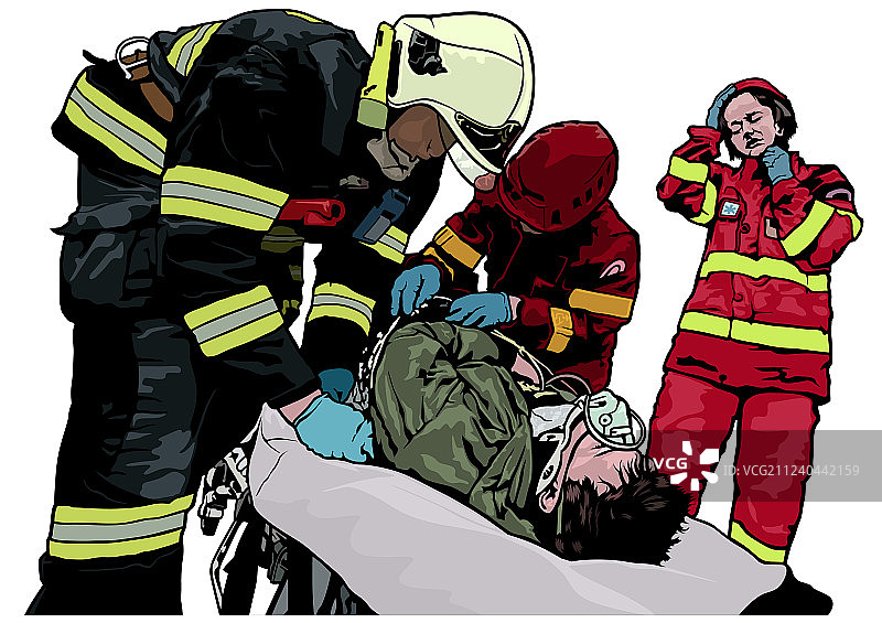 消防员和救援人员图片素材