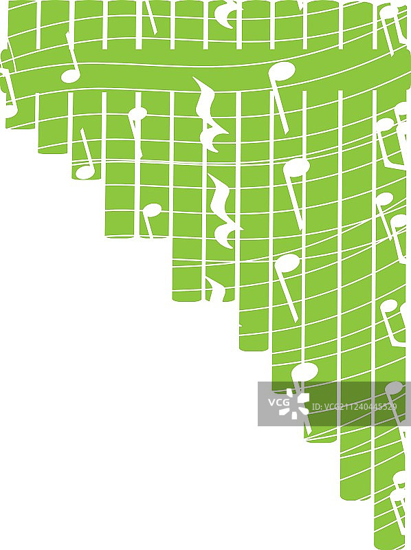 白色背景下的绿色回形针特写图片素材