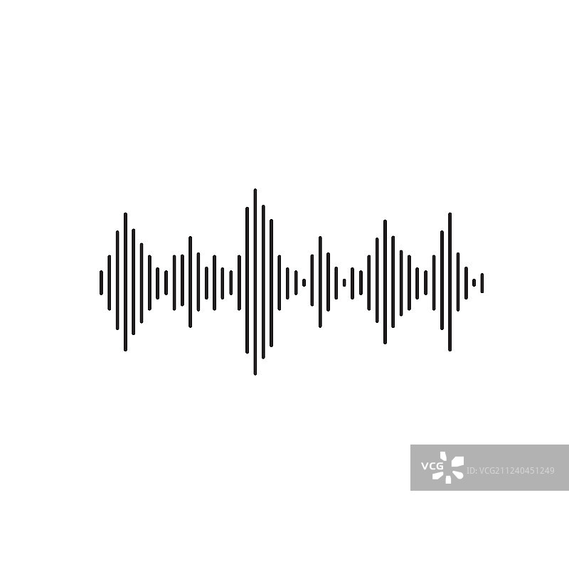 扁平简约线条声波图片素材