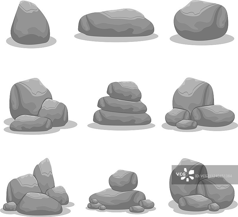 岩石物体艺术剪影图片素材