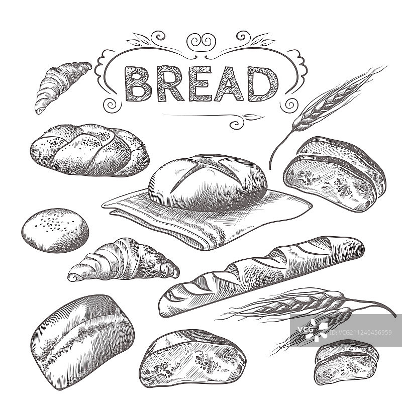 手绘烘焙食品合集图片素材