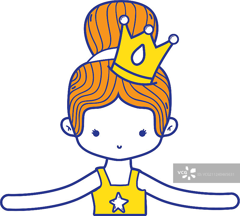 跳芭蕾舞的彩色女孩（发髻）图片素材