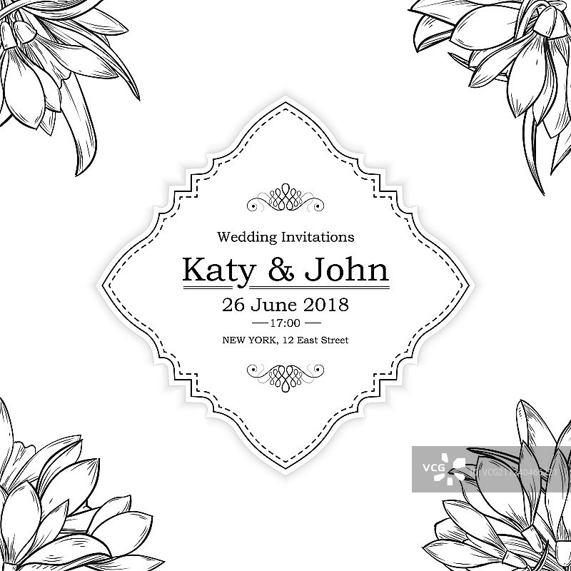 雪滴花和叶子的花束图片素材