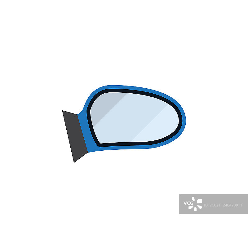 独立镜面翼扁平图标汽车组件图片素材