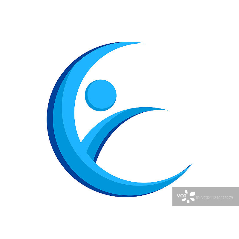 字母E新月形标志设计图片素材