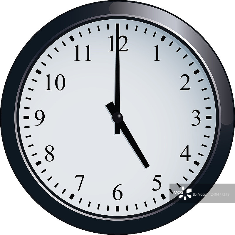 下午5点的挂钟图片素材