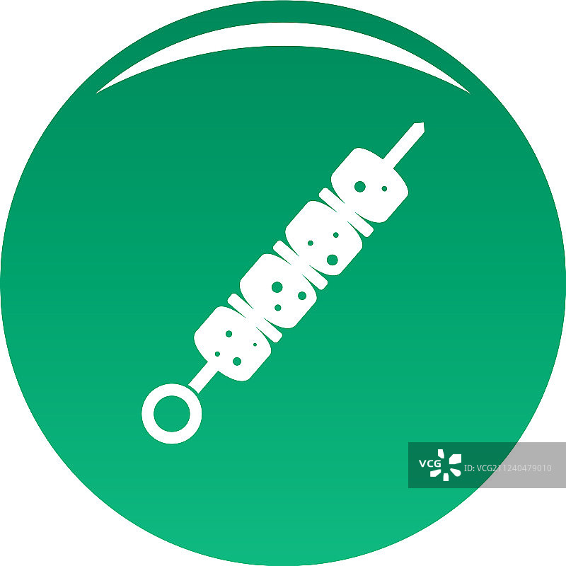 烤肉串绿色图标图片素材