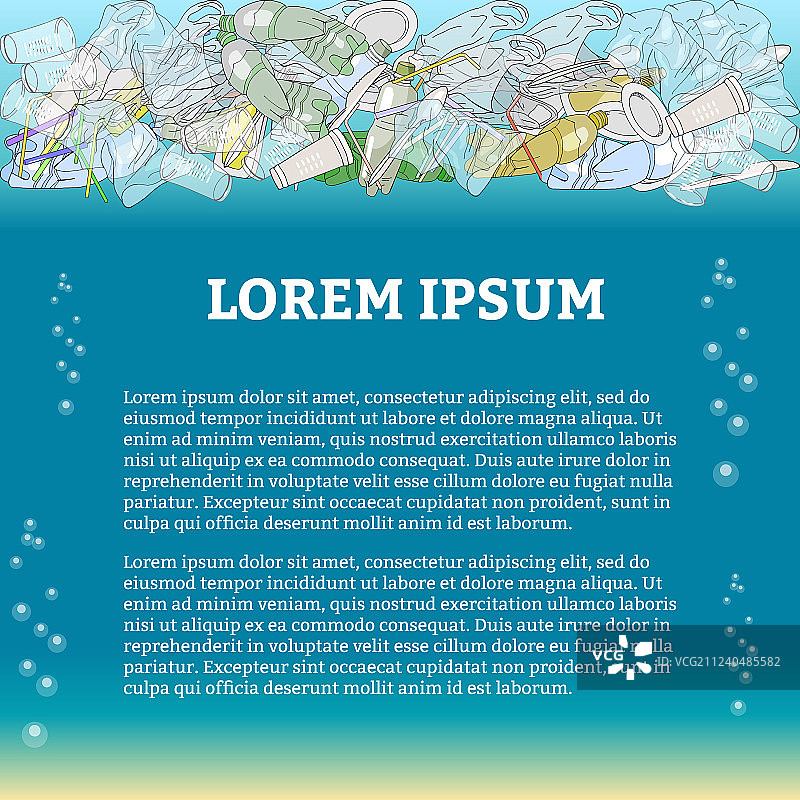 海洋塑料垃圾生态灾难图片素材