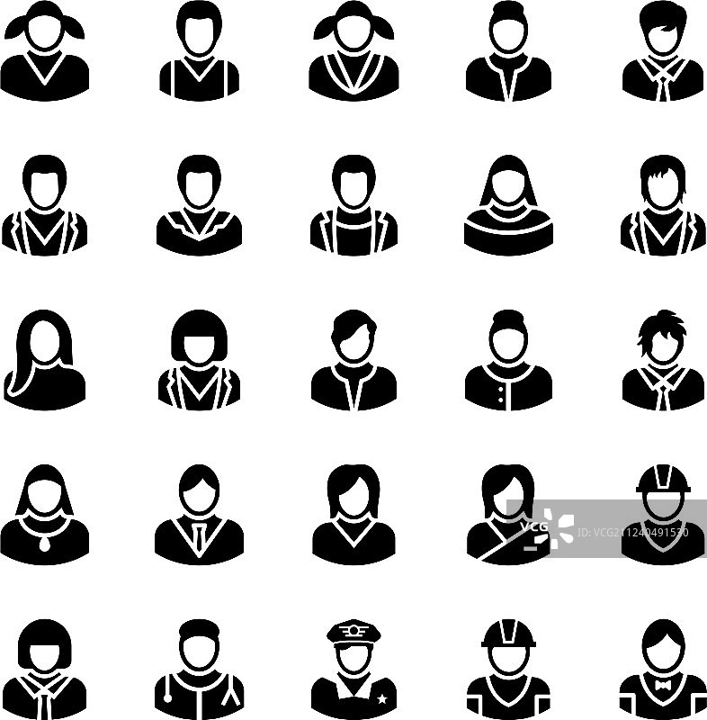 头像字形图标9图片素材