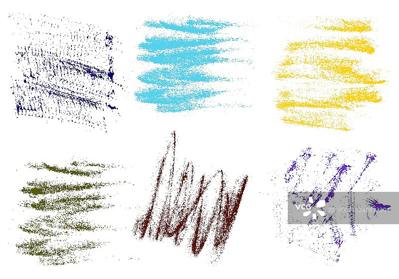 彩色蜡笔手绘白色抽象画图片素材