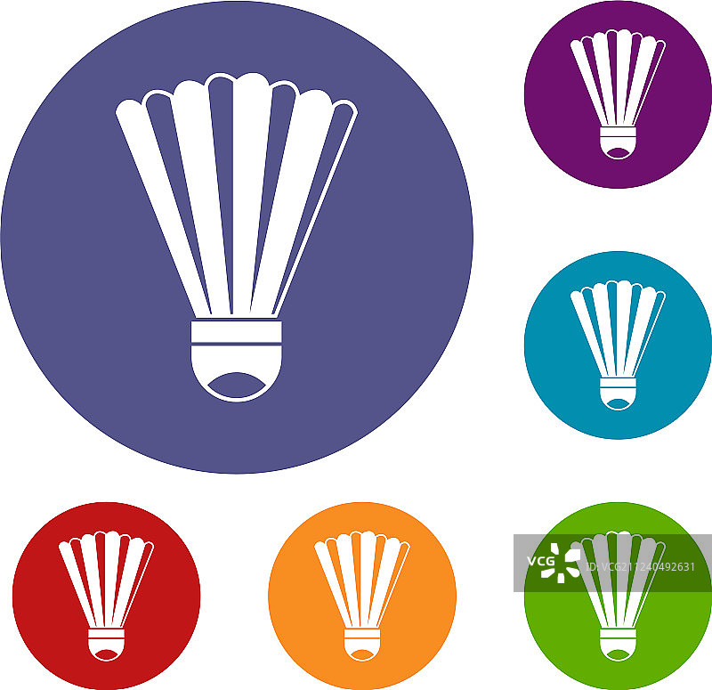 羽毛球图标集图片素材