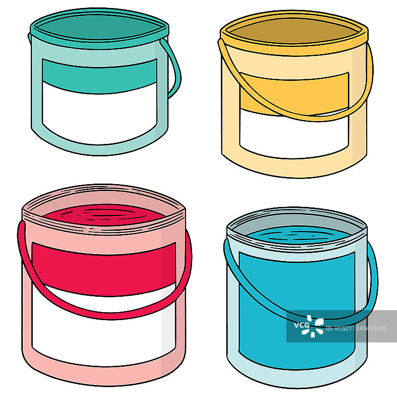 油漆桶组合图片素材