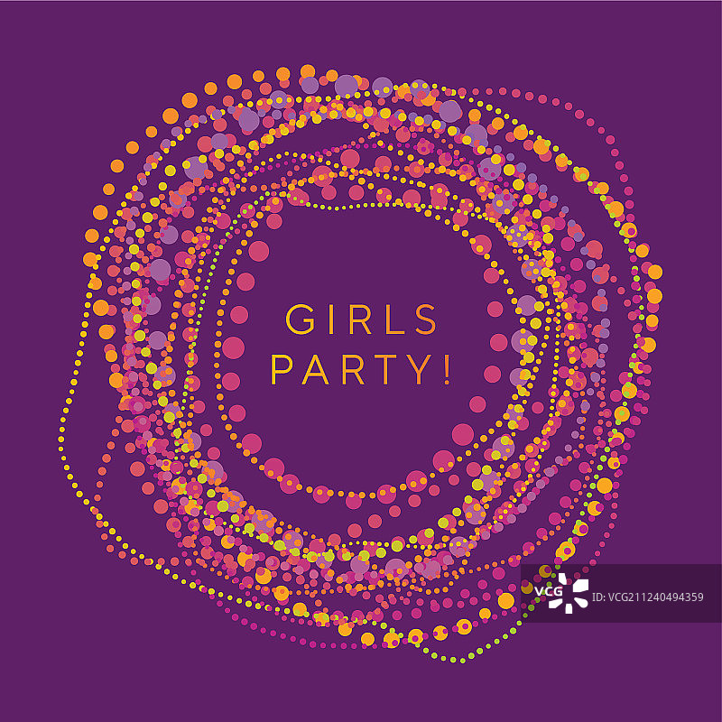 紫色部落圆点曲线框架元素图片素材