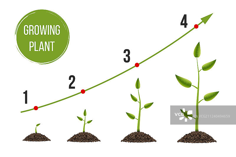 绿色向上增长创意图片素材