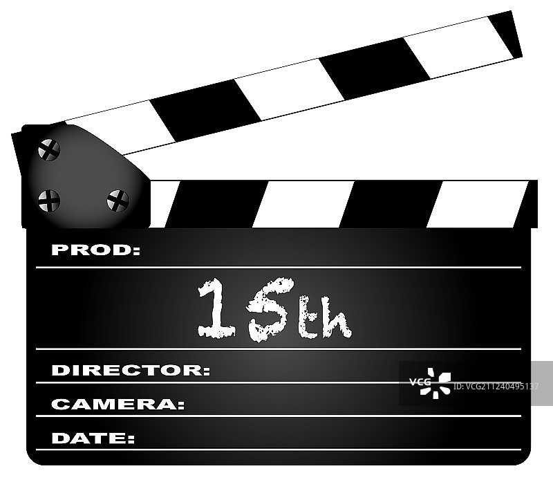 15周年场记板图片素材