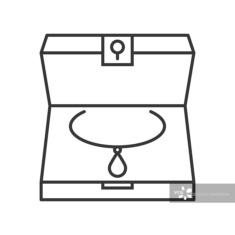 带吊坠的项链首饰盒图片素材
