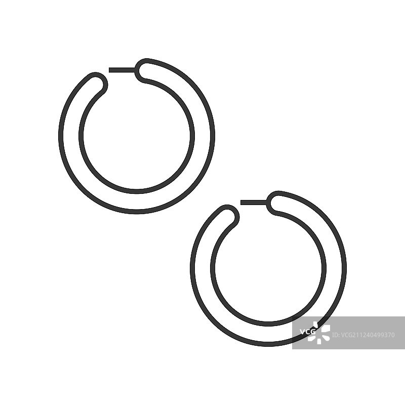 拥抱或环形耳环珠宝相关轮廓图片素材