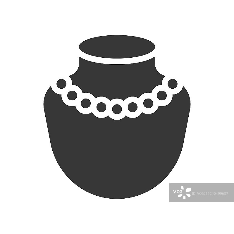 珍珠项链珠宝图标字形样式图片素材