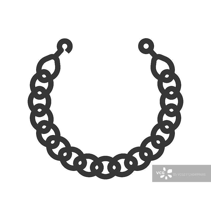 金链珠宝图标字形风格图片素材