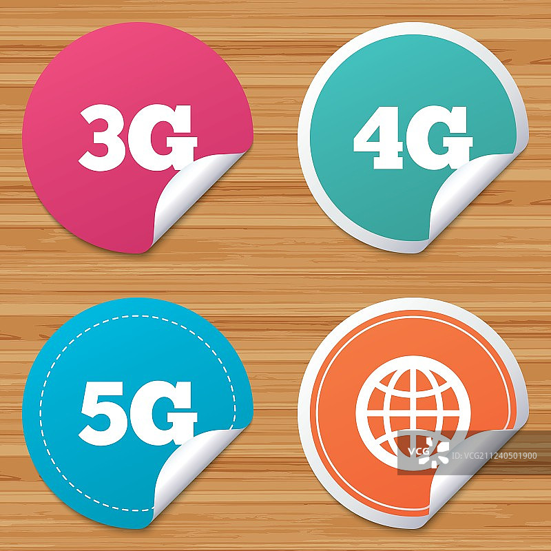 移动电信图标3G、4G和5G图片素材