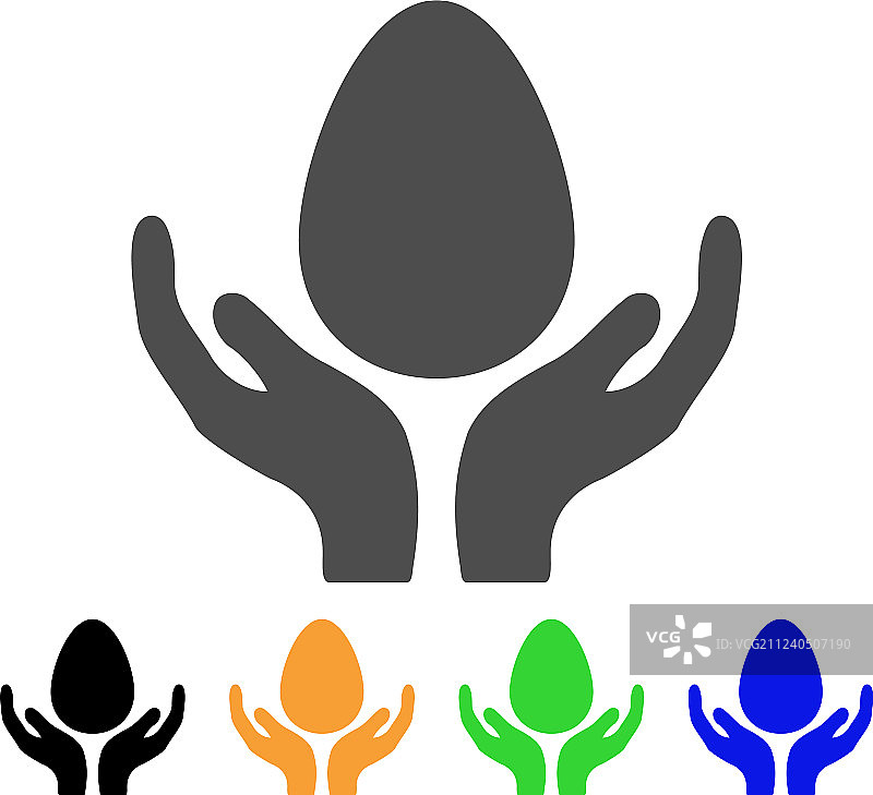 培养箱护理双手的扁平图标图片素材