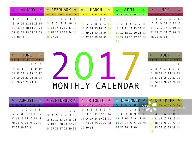 2017年日历图片素材