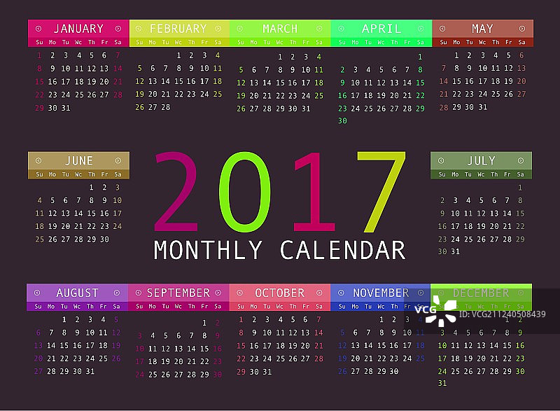 2017年日历图片素材