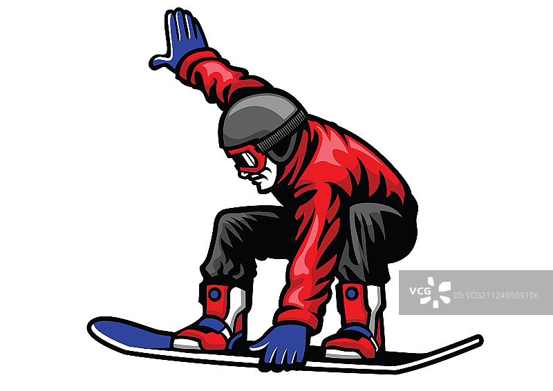 男子滑雪板并做特技图片素材