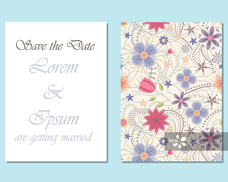 婚礼邀请函模板图片素材