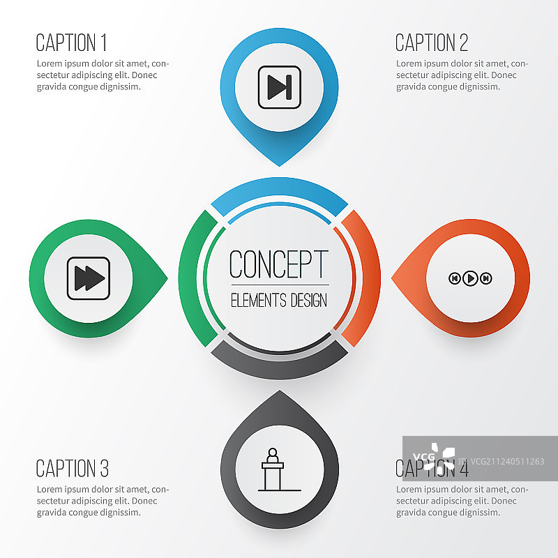 跳过歌曲的多媒体图标集图片素材