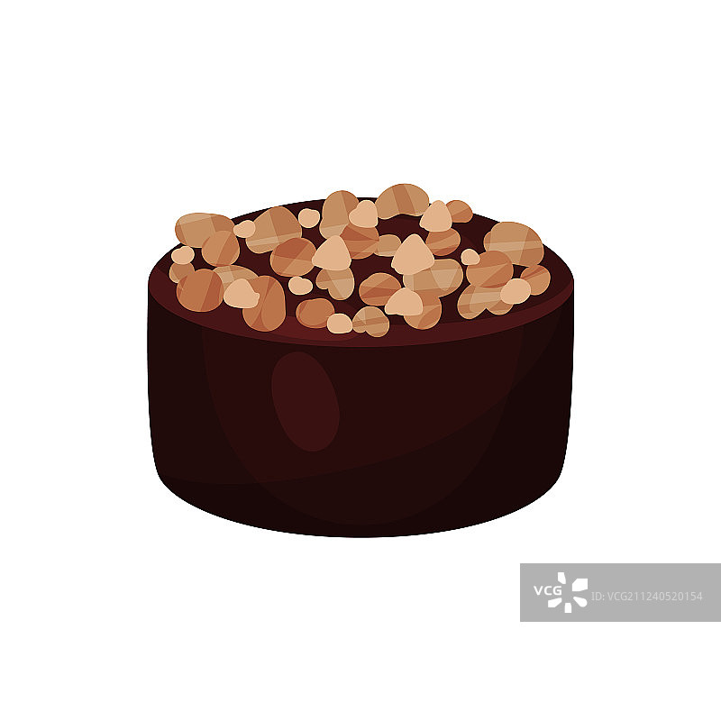 撒有碎料的巧克力糖果图标图片素材