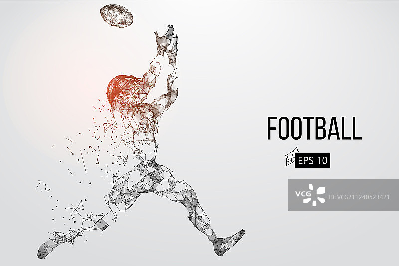 足球运动员剪影图片素材