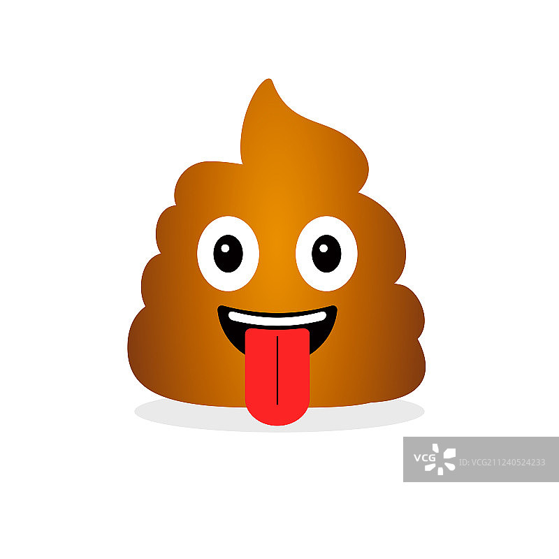 吐舌头的可爱便便表情图标图片素材