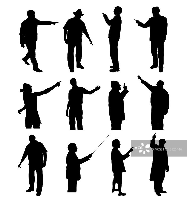 人们指向展示图片素材