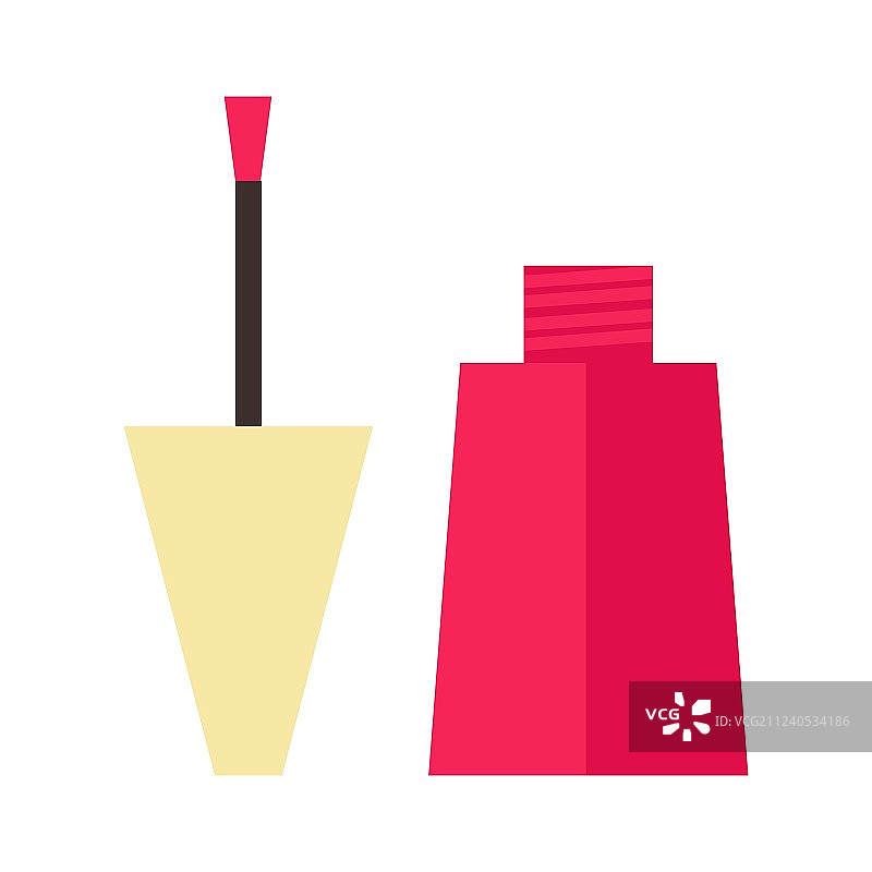 白色背景上的指甲油瓶图片素材